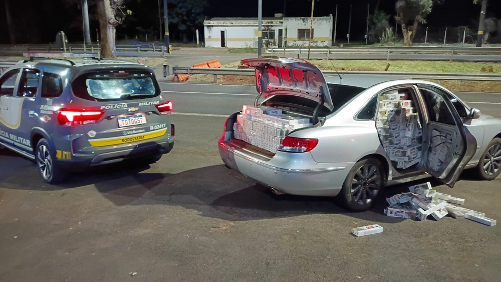 Carga com 21,5 mil maços de cigarros contrabandeados é apreendida na SP-563 de Andradina; motorista é preso em flagrante